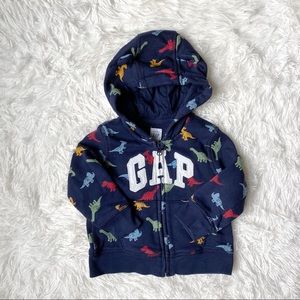 Baby Gap Dinosaurs Zipper Hoodie 12-18 Months
